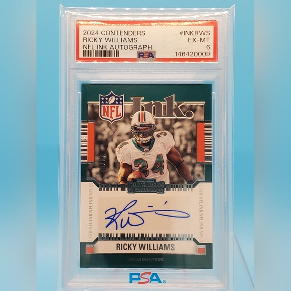 Panini Other - NFL Ink Autograph Card Ricky Williams /99 PSA 6